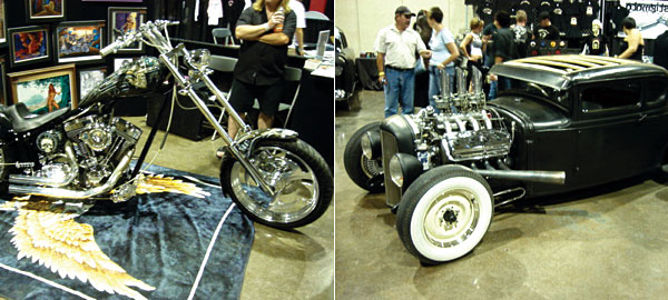 Calgary Tattoo Festival. The custom hotrods and motorcycle section of the 